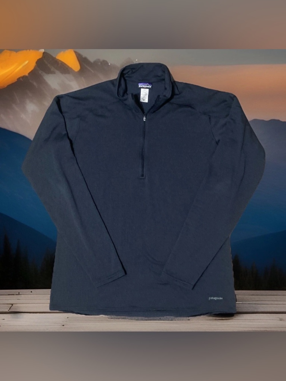 Patagonia Capilene Baselayer Shirt Midweight 1/4 Zip-Neck Men's XXL Black
